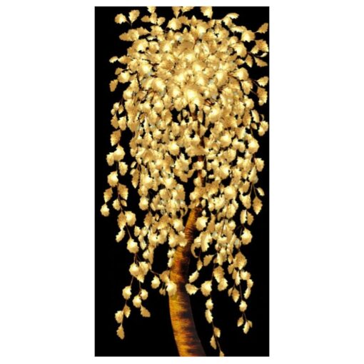 Golden Flowers and Tree Leaves