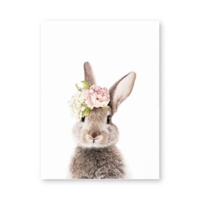 Cute Bunny Girls Wall Art Printed on Canvas - Image 9