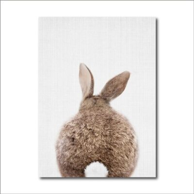 Cute Bunny Girls Wall Art Printed on Canvas - Image 10