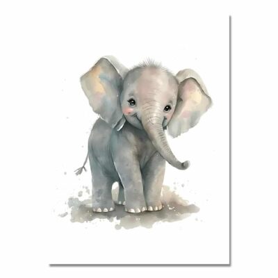 Cute Baby Animals Artworks Printed on Canvas - Image 4