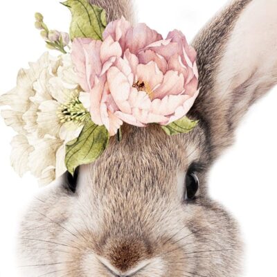 Cute Bunny Girls Wall Art Printed on Canvas - Image 15