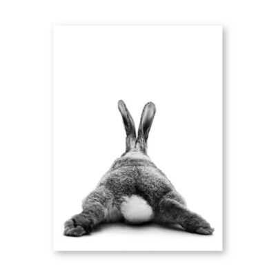 Cute Bunny Girls Wall Art Printed on Canvas - Image 8