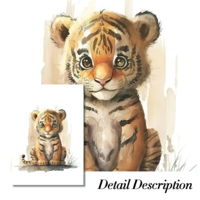 Cute Baby Animals Artworks Printed on Canvas - Image 8