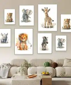 Cute Baby Animals Artworks Printed on Canvas