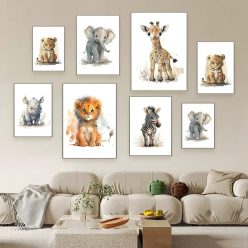 Cute Baby Animals Artworks Printed on Canvas