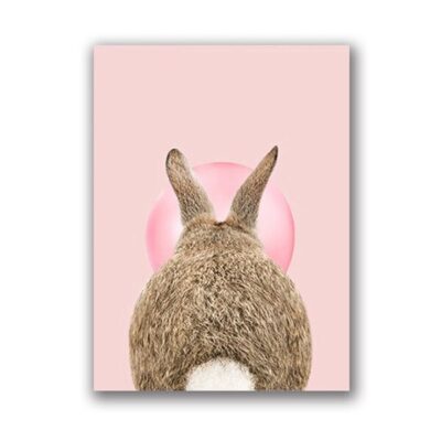 Cute Bunny Girls Wall Art Printed on Canvas - Image 12