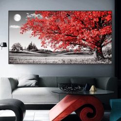 Abstract Tree Landscape Artwork Printed on Canvas