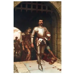 Artworks by Edmund Blair Leighton Printed on Canvas - Image 9