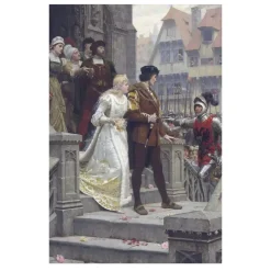 Artworks by Edmund Blair Leighton Printed on Canvas - Image 3