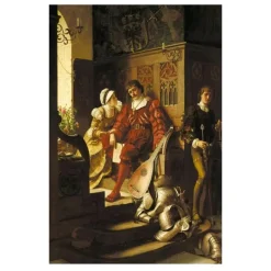 Artworks by Edmund Blair Leighton Printed on Canvas - Image 6