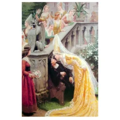 Artworks by Edmund Blair Leighton Printed on Canvas - Image 8