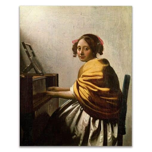 A Johannes Vermeer 1672 A Young Woman Seated at the Virginals