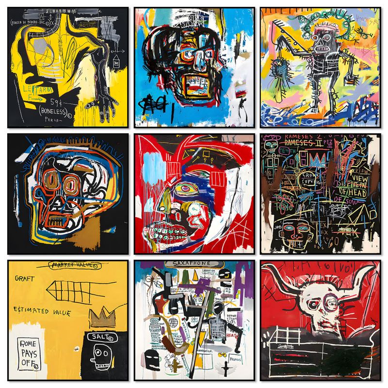 Artworks by Jean-Michel Basquiat Printed on Canvas