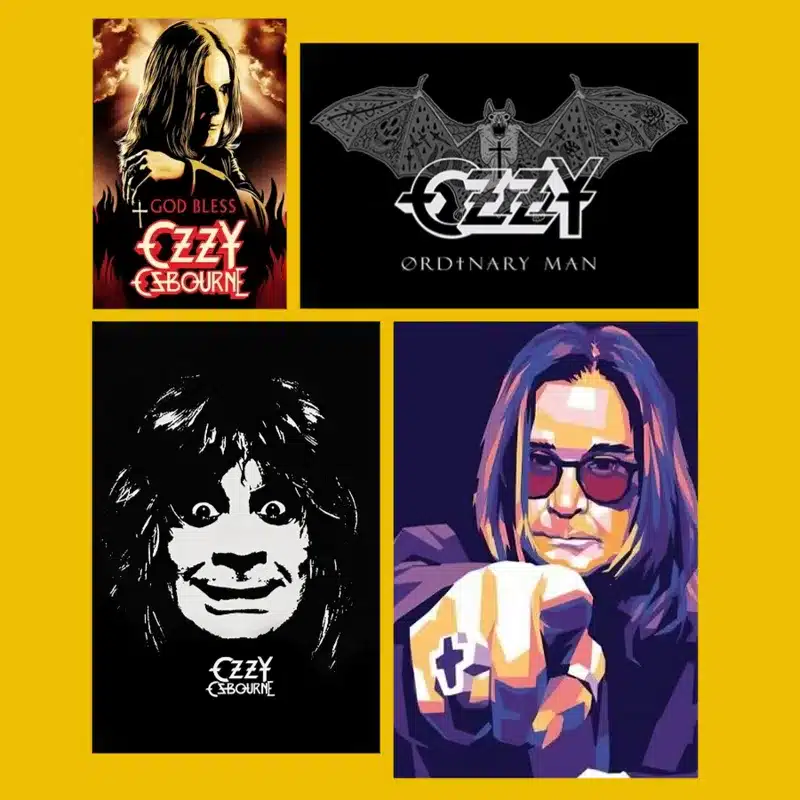 Artworks of Ozzy Osbourne Printed on Canvas