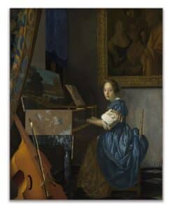 B Johannes Vermeer 1672 A Lady Seated at a Virginal