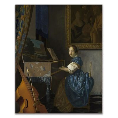 Paintings by Johannes Vermeer Printed on Canvas - Image 3