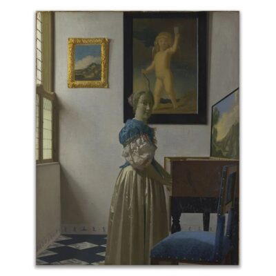 Paintings by Johannes Vermeer Printed on Canvas - Image 4