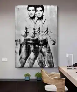 Double Elvis by Andy Warhol 1963 Printed on Canvas