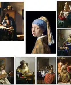 Famous Paintings by Johannes Vermeer Printed on Canvas