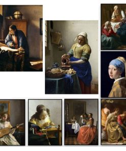 Famous Paintings by Johannes Vermeer Printed on Canvas