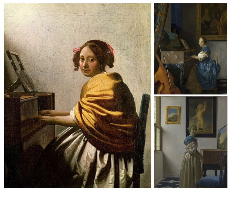 Paintings by Johannes Vermeer Printed on Canvas