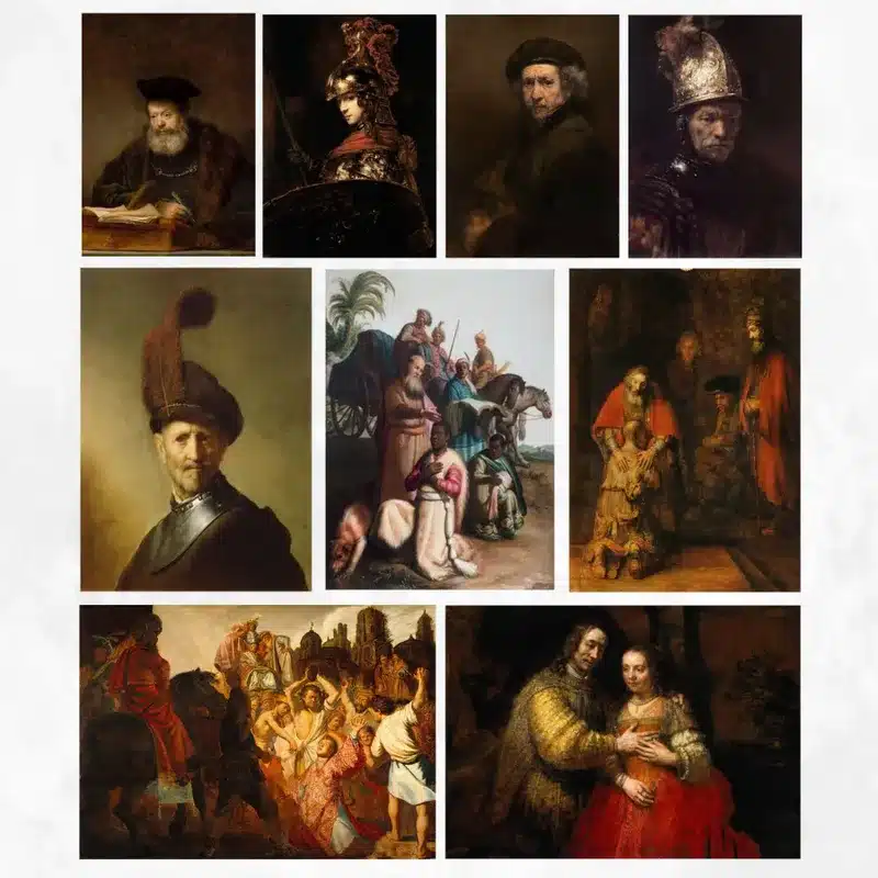 Paintings by Rembrandt Printed on Canvas