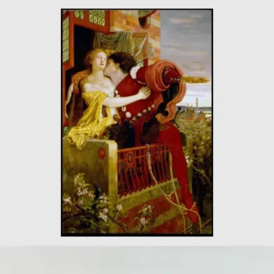 Romeo and Juliet by Ford Madox Brown Printed on Canvas