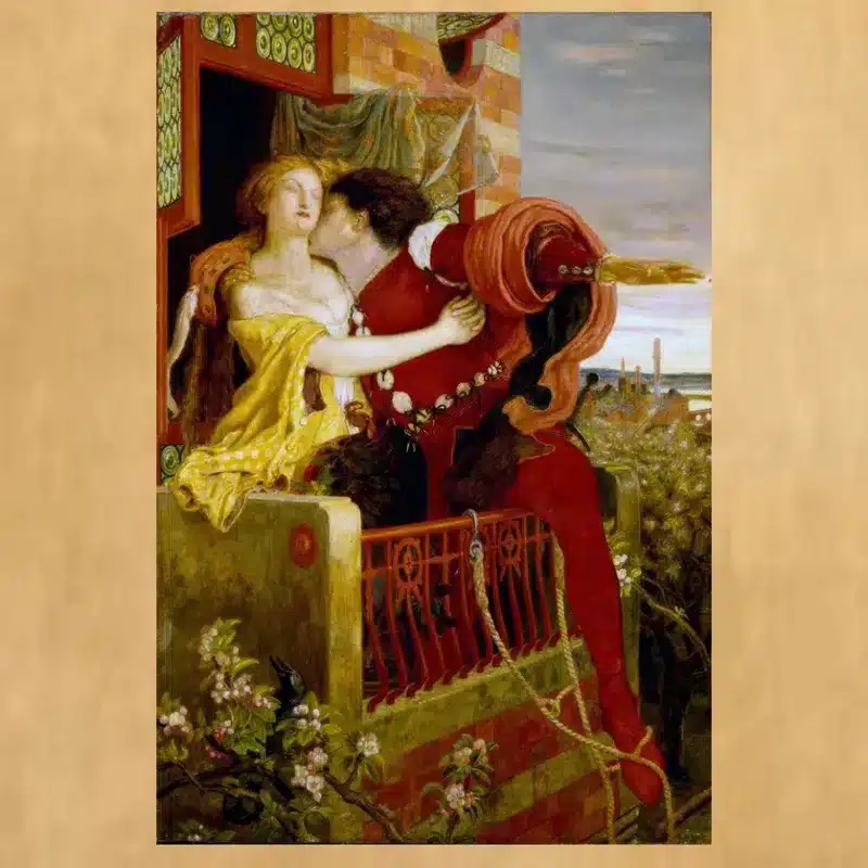 Romeo and Juliet by Ford Madox Brown Printed on Canvas
