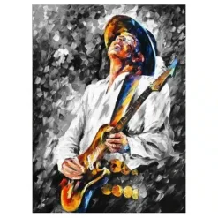 Stevie Ray Vaughan Wall Art Printed on Canvas - Image 5