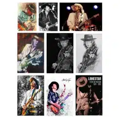 Stevie Ray Vaughan Wall Art Printed on Canvas