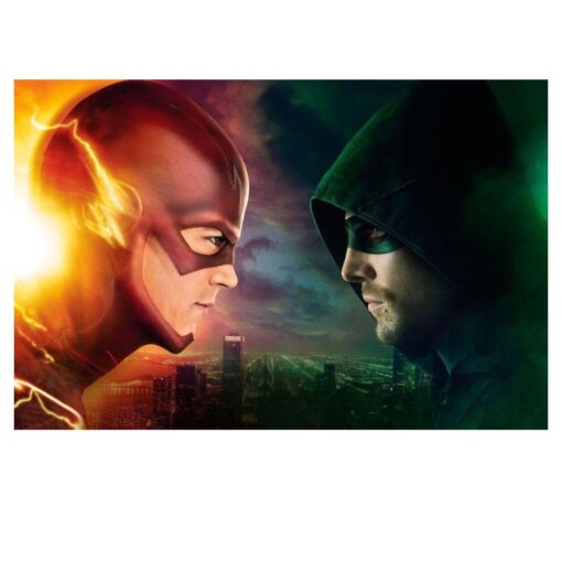 Artwork of Flash and Arrow 1