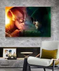 Artwork of Flash and Arrow Printed on Canvas