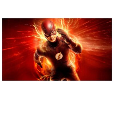 The Flash Superhero Printed on Canvas - Image 3