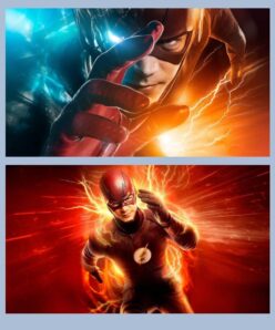 The Flash Superhero Printed on Canvas