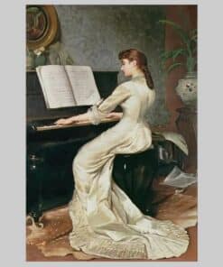 Young Woman in Front of the Piano 1a