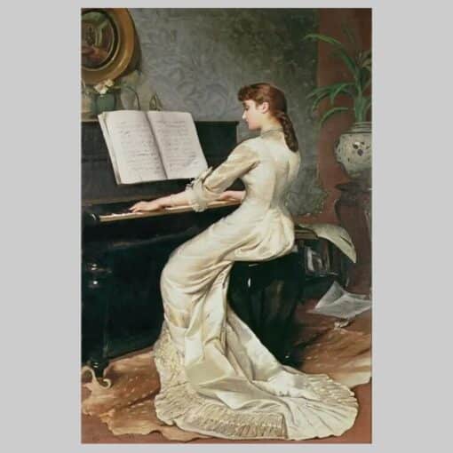 Young Woman in Front of the Piano 1a