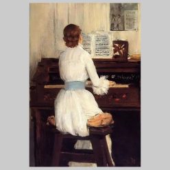 Young Woman in Front of the Piano 2a