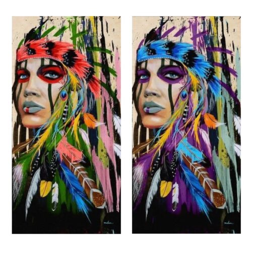 Colorful Native American Woman