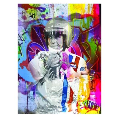 Graffiti Artwork of Celebrities Printed on Canvas - Image 4