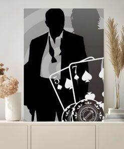 Bond Gambling in Casino Royale Printed on Canvas