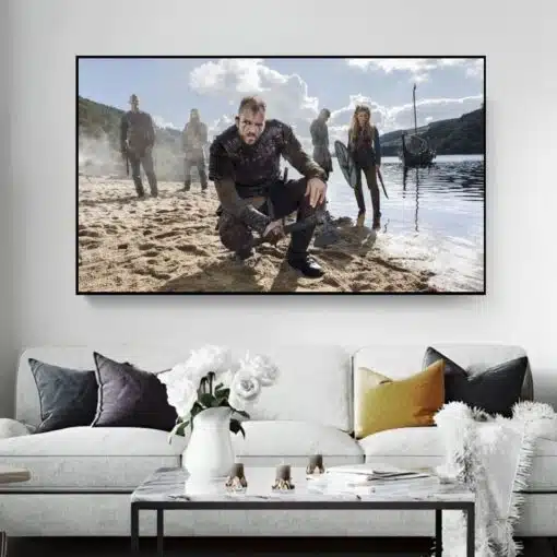 Characters from the TV Series Vikings Printed on Canvas