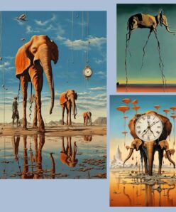 Fun Elephants Artworks Printed on Canvas
