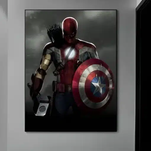 Figure With Captains America Shield & Thor´s Hammer