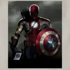 Fun Images With Mix of Superheroes Printed on Canvas - Image 3