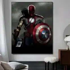 Fun Images With Mix of Superheroes Printed on Canvas