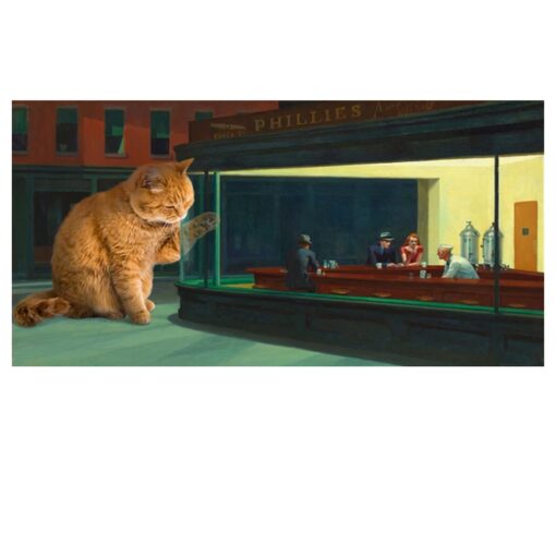 Artwork of a Big Cat on Nighthawks 1