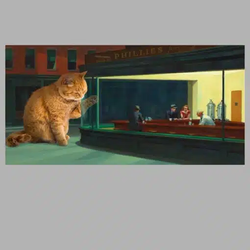 Artwork of a Big Cat on Nighthawks 2