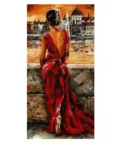 Elegant Woman in Red Dress 2