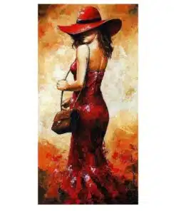 Elegant Woman in Red Dress 4