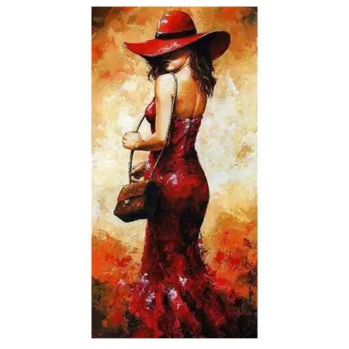 Elegant Woman in Red Dress 4